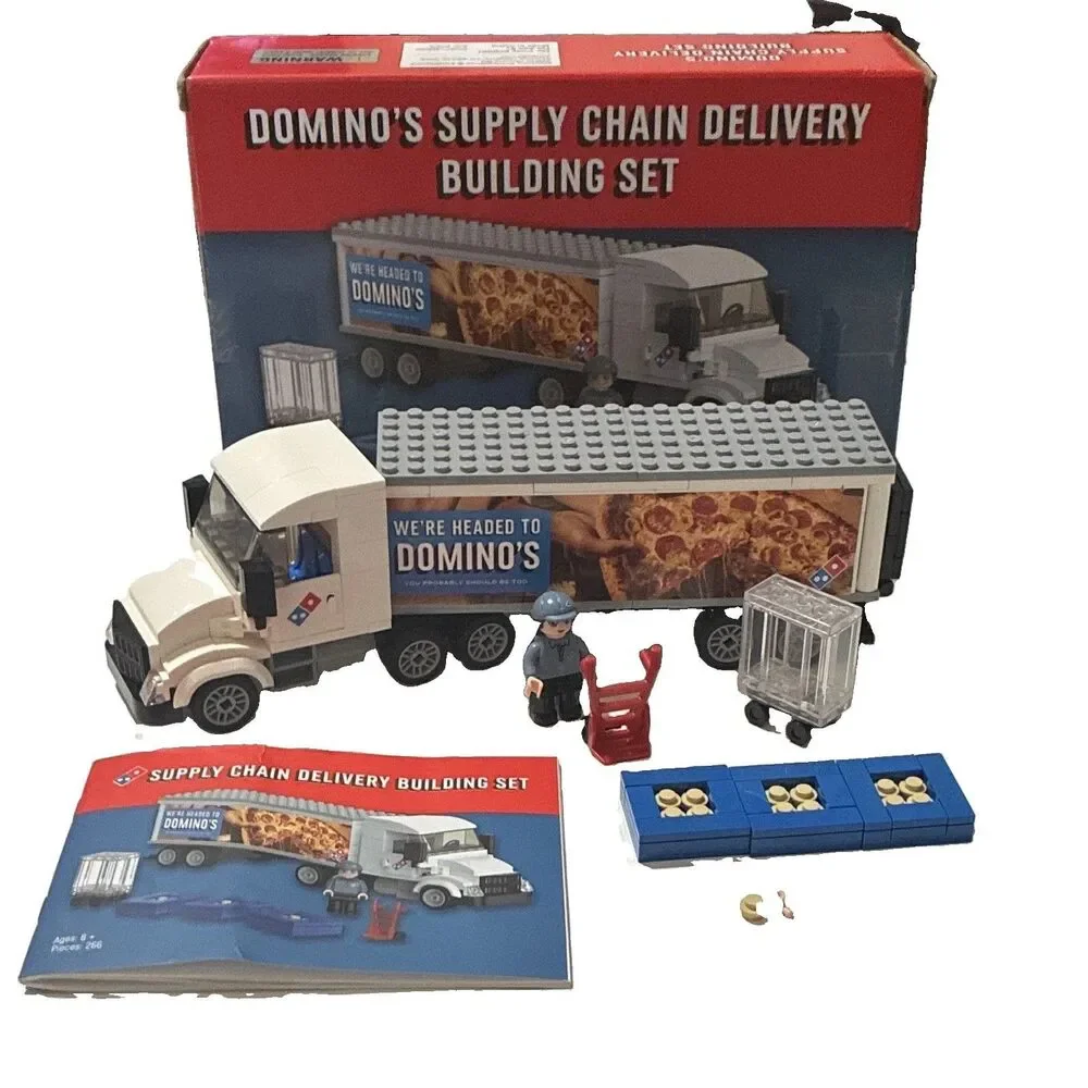 Domino’s Supply Chain Delivery Building Set 266pc Pizza Truck Complete Box